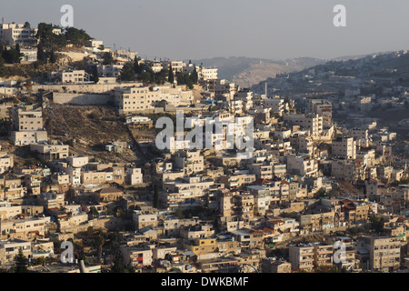 Gerusalemme Est e la West Bank in background. Foto Stock