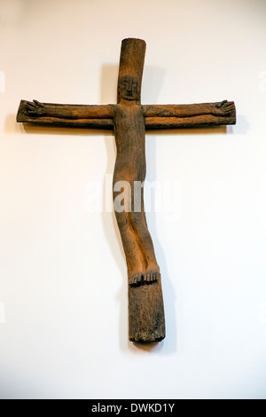 Una croce cristiana in Helligaandskirken - Chiesa del Santo Spirito a Copenhagen Foto Stock