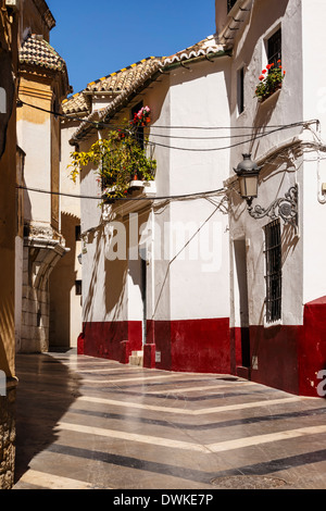 Un angolo del centro storico di Malaga, Andalusia, Spagna. Foto Stock