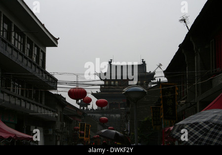 Edificio nella città vecchia di Luoyang Foto Stock