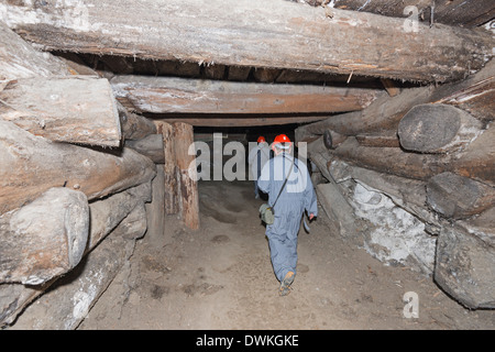 Percorso dei minatori, le Miniere di Sale di Wieliczka patrimonio dell'Umanità UNESCO, Cracovia, Malopolska, Polonia, Europa Foto Stock