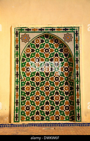 Mausoleo di Moulay Ismail, Meknes, Marocco, Africa Settentrionale, Africa Foto Stock