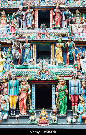 Tempio Hindu Sri Mariamman, Singapore, Sud-est asiatico, in Asia Foto Stock