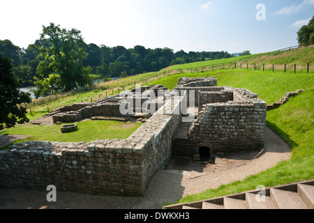 Bath House, Chesters Roman Fort, Northumbria Foto Stock