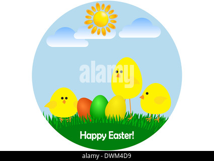 Biglietto di auguri di Buona Pasqua Foto Stock