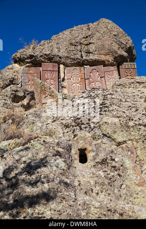 Monastero di Geghard, Sito Patrimonio Mondiale dell'UNESCO, Geghard Yerevan, Armenia, Asia Centrale, Asia Foto Stock