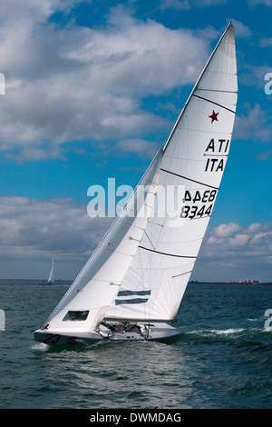 International Star Class Yacht racing durante la Bacardi Cup 2009 Biscayne Bay Florida Foto Stock