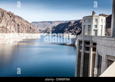 La diga di Hoover vicino a osare di più città del Nevada;USA;America;uno dei la più grande centrale idroelettrica la generazione di acqua della diga nel mondo Foto Stock