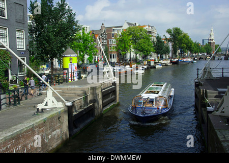 Escursione in barca, Amsterdam Foto Stock