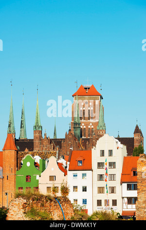 Skyline, Gdansk, Polonia, Europa Foto Stock