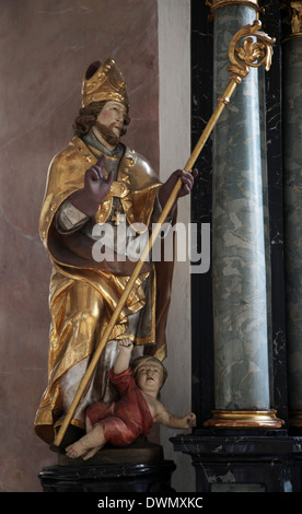 Statua di San, Santuario di Sant'Agata in Schmerlenbach sulla luglio 19, 2013. Foto Stock