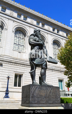 Ashurbanipal re di Siria statua, il Museo di Arte Asiatica di San Francisco, California, Stati Uniti d'America, America del Nord Foto Stock