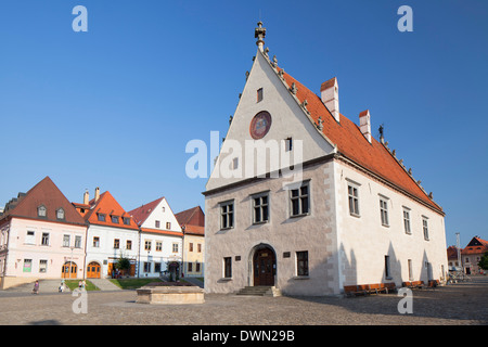 Museo di Saris in Piazza Radnicne, Bardejov, Sito Patrimonio Mondiale dell'UNESCO, la regione di Presov, Slovacchia, Europa Foto Stock