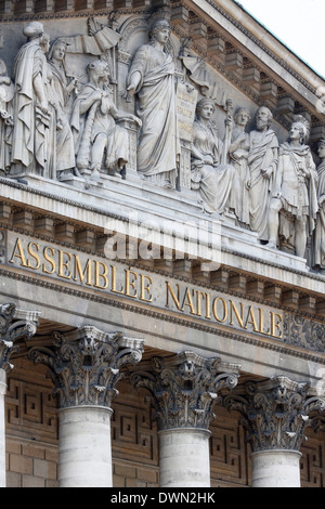 Palais Bourbon, Assemblea nazionale francese, Parigi, Francia, Europa Foto Stock