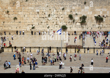 Il Muro Occidentale di Gerusalemme, Israele, Medio Oriente Foto Stock