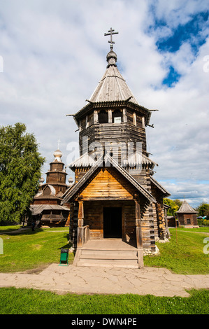 Chiesa in legno nel Museo di Architettura in Legno, Suzdal, Golden Ring, Russia, Europa Foto Stock