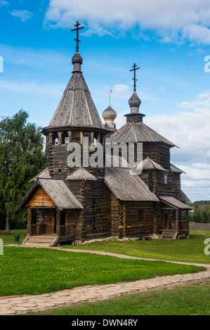 Chiesa in legno nel Museo di Architettura in Legno, Suzdal, Golden Ring, Russia, Europa Foto Stock