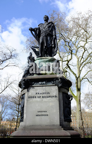 Francesco Duca di Bedford monumento di Russel Square, Londra Foto Stock