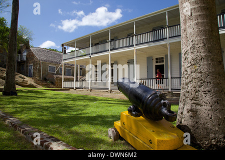 Panificio, casa dell'Ammiraglio e Dockyard Museum, Nelson's Dockyard, Antigua, Isole Sottovento, West Indies, dei Caraibi Foto Stock