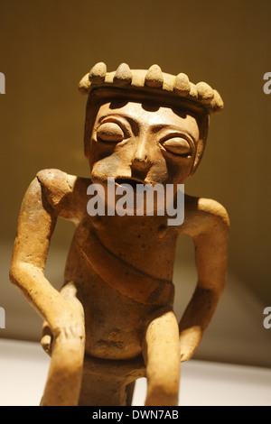 Maschio di Figura antropomorfa, Narino di alta pianura, tardo periodo, 600 a 1600 A.D. Gold Museum (Museo del Oro), Bogotà, Colombia Foto Stock