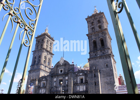 Cattedrale di Puebla, Puebla, Messico Foto Stock