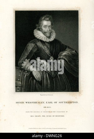 Ritratto di Henry Wriothesley, 3° Conte di Southampton Foto Stock