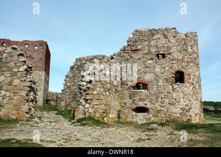 Rovine Hammershus sull'isola danese di Bornholm Foto Stock