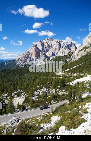 Piz dles Cunturines montagna, Fanes Group, Passo Valparola, Dolomiti, della Regione del Veneto, Provincia di Belluno, Italia Foto Stock