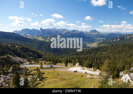 Passo Valparola, Dolomiti, della Regione del Veneto, Provincia di Belluno, Italia Foto Stock