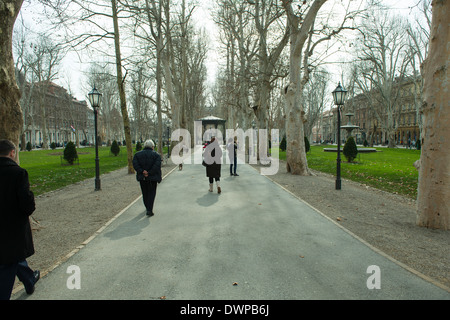 Un parco centrale di Zagabria ( il ferro di cavallo verde) Foto Stock