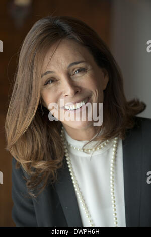 Madrid, Spagna. Undicesimo Mar, 2014. L'attrice spagnola Lydia Bosch durante una sessione di foto durante la presentazione del suo lavoro più recente per il televisore.Foto: Oscar Gonzalez/NurPhoto © Oscar Gonzalez/NurPhoto/ZUMAPRESS.com/Alamy Live News Foto Stock