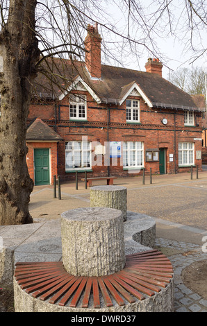 Old Post Office Square, a Leiston, Suffolk. Foto Stock