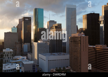 Houston, Texas, Stati Uniti d'America, downtown skyline della città Foto Stock