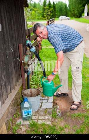 Pompa acqua, Kodavere Foto Stock