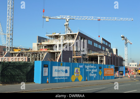 La costruzione del nuovo Alder Hey ospedale per bambini in West derby,Liverpool. Foto Stock
