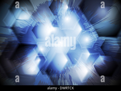 Abstract tech grunge sfondo vettoriale Foto Stock