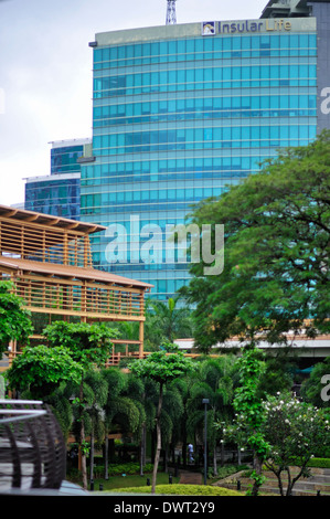 Vita WorkInsular edificio dall'Ayala Center Cebu Filippine Foto Stock