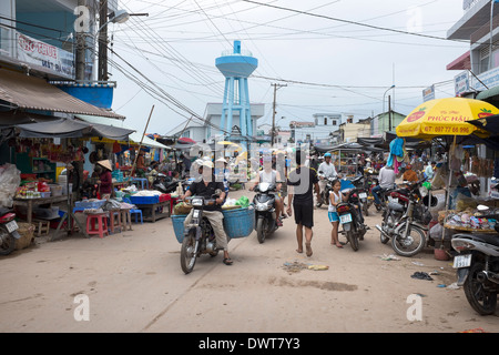 Mercato alimentare di Duong Dong Phu Quoc Island in Vietnam Foto Stock