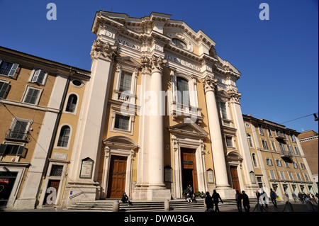 Italia, Roma, chiesa dei Santi Ambrogio e Carlo al corso Foto Stock