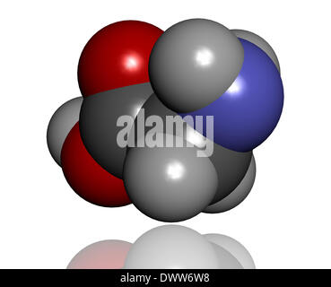 Molecola di glicina Foto Stock