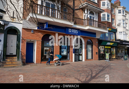 Royal Bank of Scotland RBS building society Worthing West Sussex Regno Unito Foto Stock