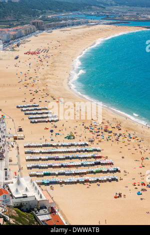 Nazare beach, Estremadura e Ribatejo, Portogallo Foto Stock