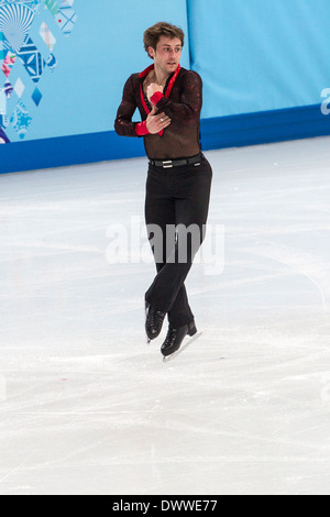 Brian Joubert (FRA) concorrenti negli uomini del pattinaggio gratuito Pattinaggio di Figura presso i Giochi Olimpici Invernali, Sochi 2014 Foto Stock