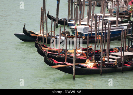 Venezia - gondole sul Canal Grande Foto Stock