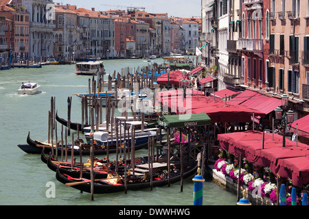 Venezia - vista del Canal Grande dal Ponte di Rialto Foto Stock