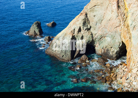 Le rocce in mare, Prefettura di Shizuoka, Giappone Foto Stock