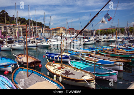 Il porto nel porto di Nizza Cote d'Azur sulla Riviera francese nel Sud della Francia. Foto Stock