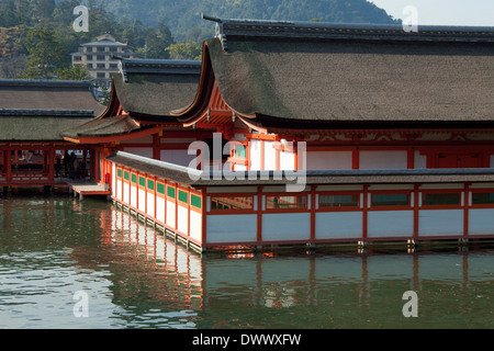 Il tempio di Itsukushima, Hiroshima, Giappone Foto Stock