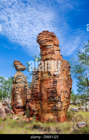 Australia, Territorio del Nord, Limmen National Park, Sud della città perduta, slica vetrato pilastri di pietra arenaria, torri e pinnacoli Foto Stock
