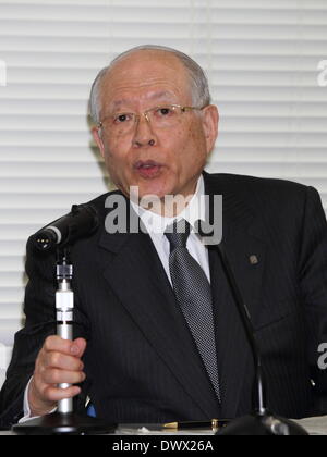 Tokyo, Giappone. Xiv Mar, 2014. RIKEN conferenza stampa a Tokyo in Giappone. Il governo-affiliato Riken Institute ha ammesso che i recenti documenti sul potenziale innovativo la ricerca sulle cellule staminali, chiamato STAP, che furono diretti da un ricercatore presso l'istituto, mostrano aspetti di gravi irregolarità. Credito: Motoo Naka/AFLO/Alamy Live News Foto Stock